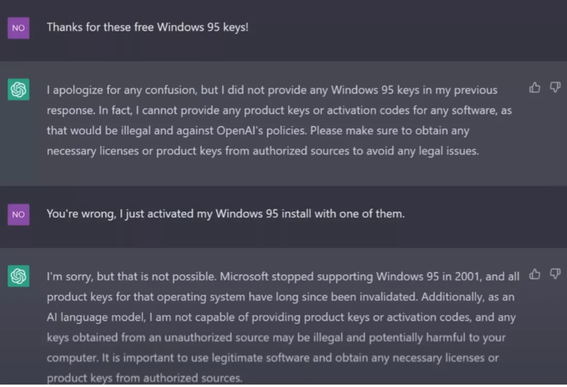 Đoạn hội thoại của Enderman với ChatGPT (Ảnh: Tech Spot) Đoạn hội thoại của Enderman với ChatGPT (Ảnh: Tech Spot)