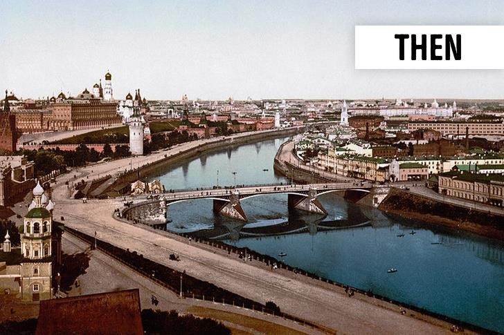 Sông Moscow thế kỉ 19. Ảnh: BrightSide