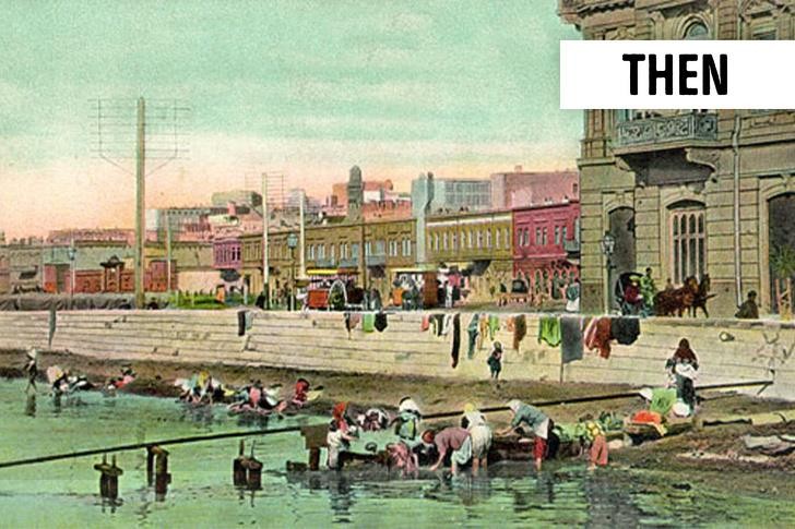 Đại lộ Neftchiler vào những năm 20 thế kỉ XX. Ảnh: BrightSide