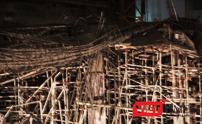 ViietTimes, sập giàn giáo, công trình xây dựng, thi công, Khách sạn, Luxury Apartment, bị vùi lấp, đưa đi cấp cứu.