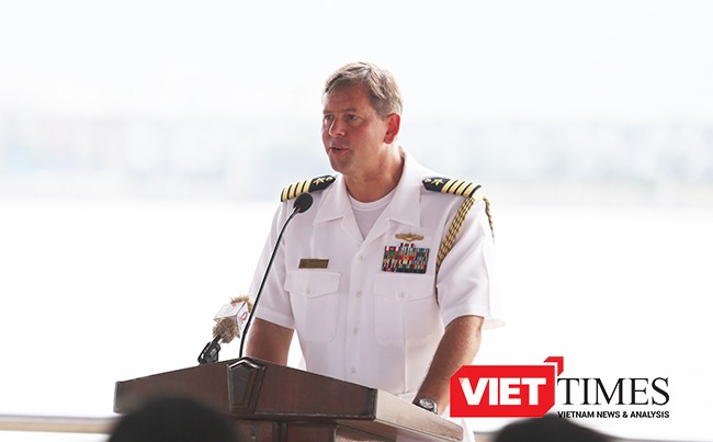 Đại tá Stanfield Chien, Tổng chỉ huy PP17 phát biểu khai mạc cuộc Diễn tập