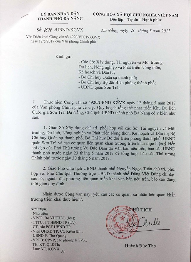 VietTimes, Đà Nẵng, Sở Xây dựng, ý kiến chỉ đạo, Phó Thủ tướng Vũ Đức Đam, Quy hoạch tổng thể, phát triển Du lịch Quốc gia, Sơn Trà