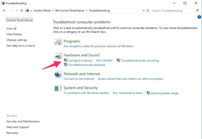 Lựa chọn chế độ sửa lỗi phù hợp.