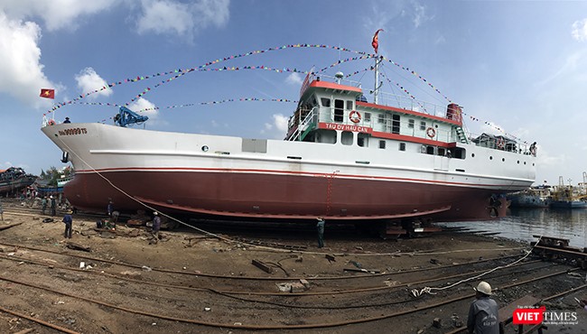 Đà Nẵng: Hạ thủy tàu dịch vụ hậu cần nghề cá vỏ thép lớn nhất miền Trung ảnh 2