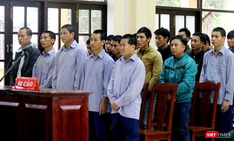 Các bị cáo tại tòa