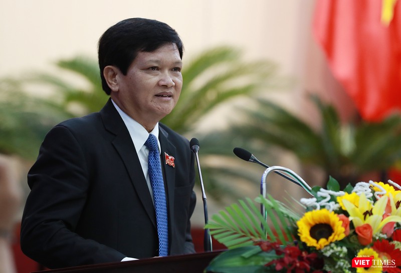 Ông Nguyễn Nho Trung, Chủ tịch HĐND TP Đà Nẵng phát biểu khai mạc kỳ họp
