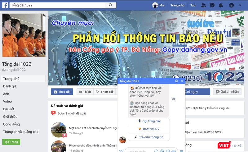 Trung tâm Thông tin dịch vụ công Đà Nẵng chính thức đưa thí điểm ứng dụng Chatbot trong cung cấp thông tin dịch vụ công trên địa bàn TP Đà Nẵng.