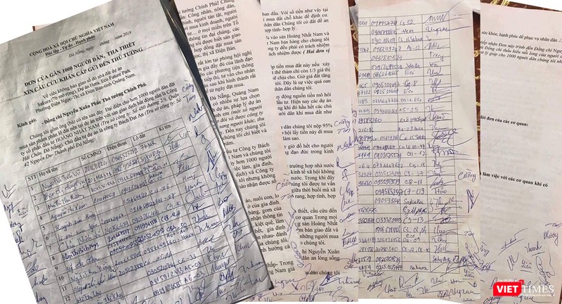 Đơn cầu cứu của người mua gửi Thủ tướng Chính phủ liên quan đến việc Bách Đạt Corp "bẻ kèo" không giao đất và giấy chứng nhận quyền sử dụng đất.