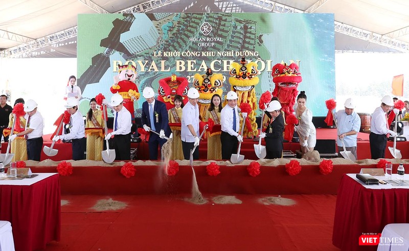 Lễ khởi công Dự án Khu nghỉ dưỡng tiêu chuẩn 5 sao quốc tế Hội An Royal Beach Resort tại khu vực biển An Bàng (TP Hội An, tỉnh Quảng Nam).