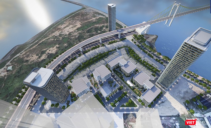 Phối cảnh Khu Công viên phần mềm số 2 Đà Nẵng nhìn từ trên cao