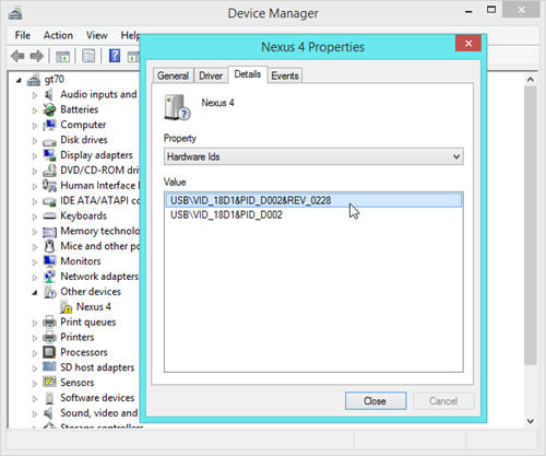 Thông tin về phần cứng/thiết bị không thể nhận diện đang kết nối với máy tính. Thông tin về phần cứng/thiết bị không thể nhận diện đang kết nối với máy tính.