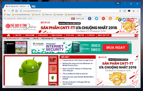 Giao diện phẳng Material Design của Chrome 53 rất hiện đại. Giao diện phẳng Material Design của Chrome 53 rất hiện đại.