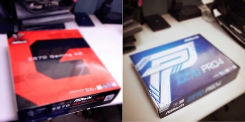 ASRock Z270 Gaming K6 và ASRock Z270 Pro 4 (bên phải).