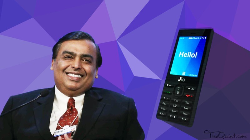 Smartphone Jio Phone của tỷ phú Mukesh Ambani. Ảnh: Bloomberquint