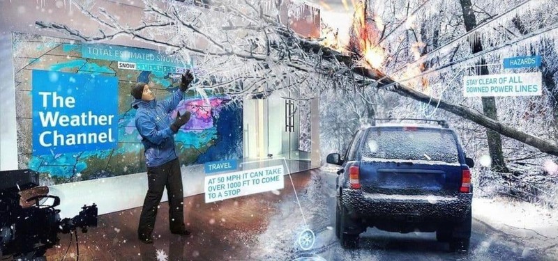 Chương trình dự báo thời tiết sử dụng thực tế hỗn hợp. Ảnh: Digital Bodies.