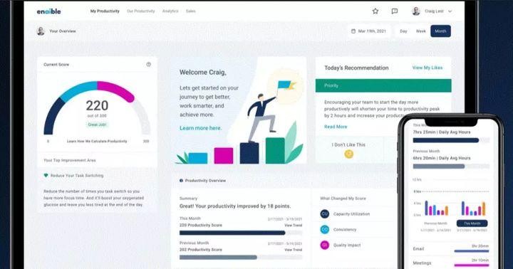 Giao diện phần mềm Enaible