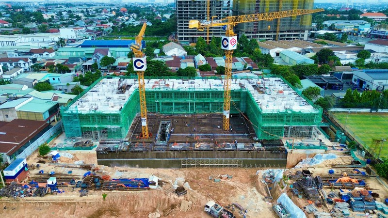 Tiến độ xây dựng Dự án Thuận An 1 ngày 21/4/2025. Ảnh: Phát Đạt.