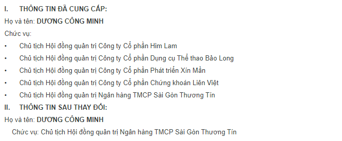 Ông Dương Công Minh quyết “đặt trọn niềm tin” vào Sacombank ảnh 1