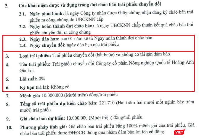 Thông tin về đợt phát hành trái phiếu chuyển đổi cho cổ đông hiện hữu của HAGL Agrico (Nguồn: Bản cáo bạch chào bán trái phiếu chuyển đổi ra công chúng - HNG) Thông tin về đợt phát hành trái phiếu chuyển đổi cho cổ đông hiện hữu của HAGL Agrico (Nguồn: Bản cáo bạch chào bán trái phiếu chuyển đổi ra công chúng - HNG)