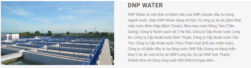Giới thiệu về DNP Water trên trang chủ của DNP Corp (Nguồn: DNP Corp) Giới thiệu về DNP Water trên trang chủ của DNP Corp (Nguồn: DNP Corp)