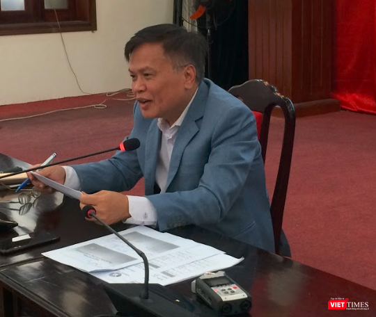 TS. Nguyễn Đình Cung - Viện nghiên cứu quản lý kinh tế Trung ương phát biểu tại Hội thảo (Ảnh: P.D)