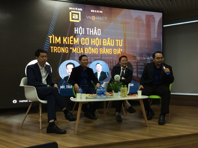 Các diễn giả đã có nhiều chia sẻ thú vị tại Hội thảo Tìm kiếm cơ hội đầu tư trong “mùa đông băng giá” ngày 8/12/2018 (Ảnh: P.D)