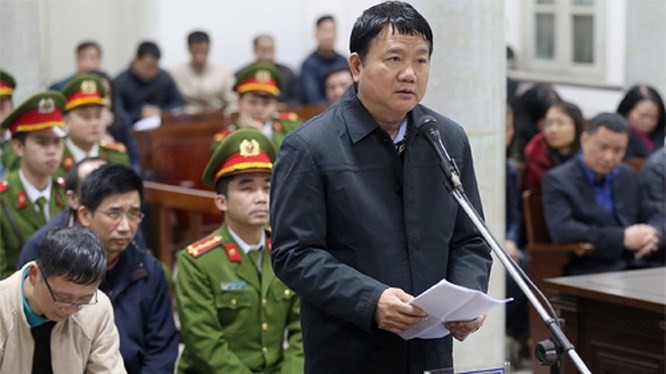 Ông Đinh La Thăng tại phiên tòa xét xử. Ảnh: TTXVN