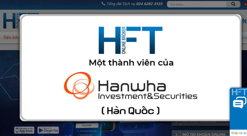 Sau khi "về một nhà" với Hanwha Invetsment & Securities, CTCK HFT sẽ ra sao? (Ảnh chụp màn hình)