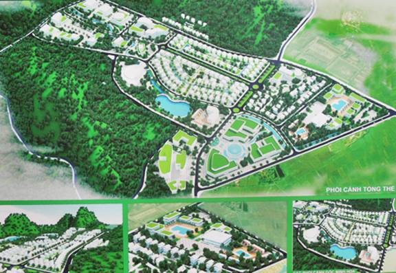 Phối cảnh tổng thể khu văn hóa và làng du lịch Sóc Sơn (Nguồn: Internet)