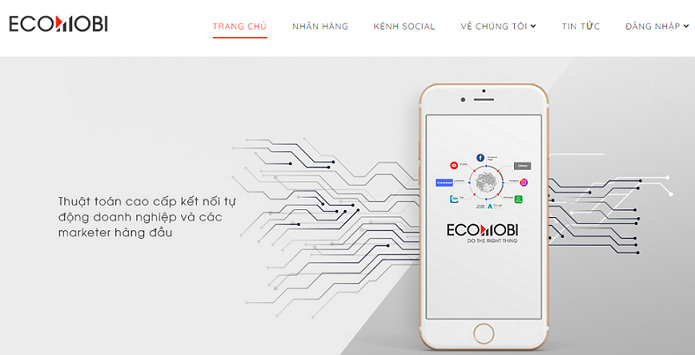 Ảnh chụp trang chủ Ecomobi Ảnh chụp trang chủ Ecomobi