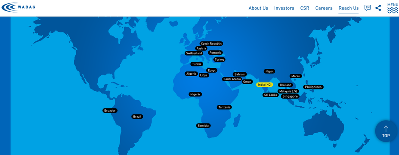 VA Tech Wabag Limited có địa chỉ trụ sở chính tại Ấn Độ nhưng chưa ghi nhận có chi nhánh hoạt động tại Đức hay Việt Nam VA Tech Wabag Limited có địa chỉ trụ sở chính tại Ấn Độ nhưng chưa ghi nhận có chi nhánh hoạt động tại Đức hay Việt Nam