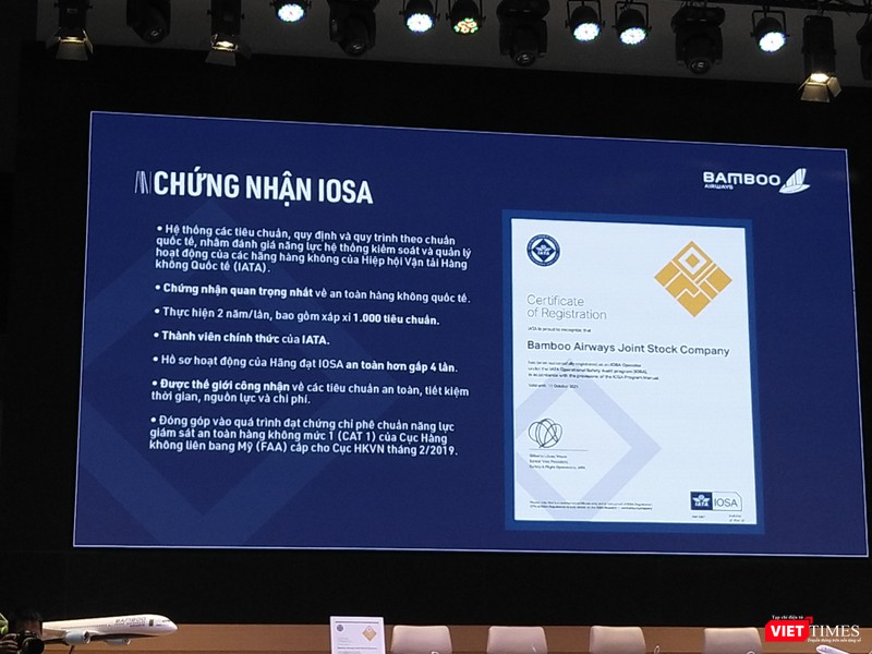 Giấy chứng nhận IOSA của Bamboo Airways