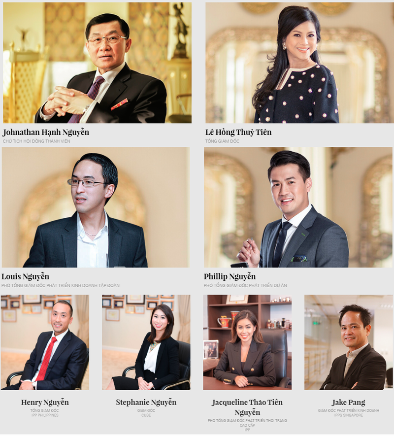 Các vị trí lãnh đạo cấp cao của IPPG (Nguồn: ippgroup.vn) Các vị trí lãnh đạo cấp cao của IPPG (Nguồn: ippgroup.vn)