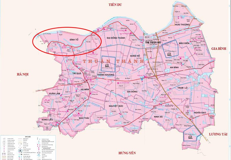 Vị trí tọa lạc Sân golf quốc tế Thuận Thành - Bắc Ninh