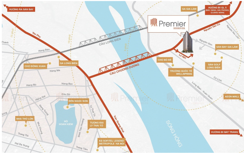 Vị trí dự án Premier Berriver Long Biên