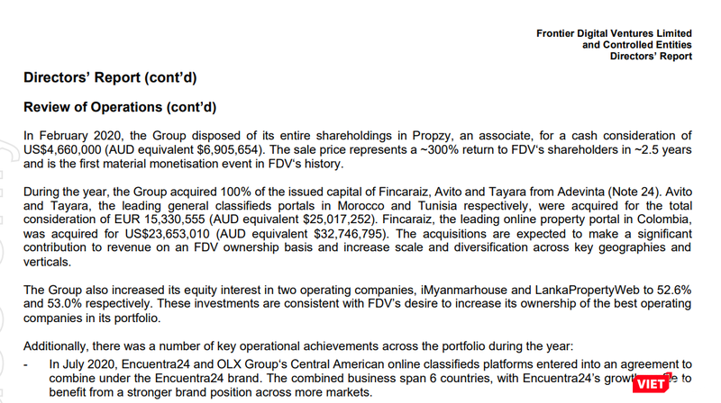 Frontier Digital Ventures lãi gấp 3 lần khi thoái vốn khỏi Propzy
