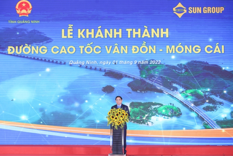 Thủ tướng Phạm Minh Chính phát biểu tại lễ khánh thành cao tốc Vân Đồn - Móng Cái (Ảnh: VGP) Thủ tướng Phạm Minh Chính phát biểu tại lễ khánh thành cao tốc Vân Đồn - Móng Cái (Ảnh: VGP)