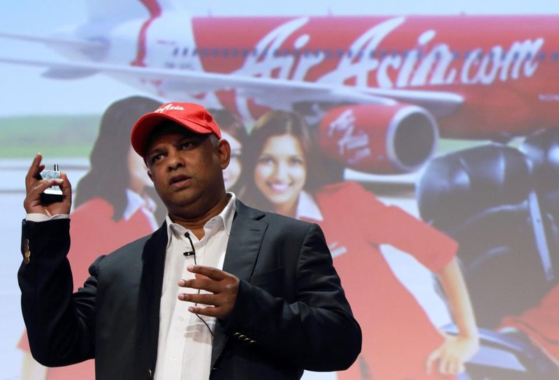 Giám đốc điều hành Tập đoàn AirAsia Tony Fernandes phát biểu tại một hội nghị ở Tokyo năm 2014 (Ảnh: Bloomberg Finance)
