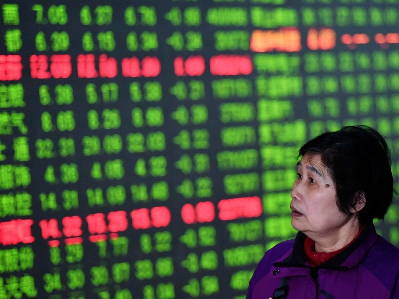 Thị trường chứng khoán Trung Quốc ở vào tình trạng sụt giảm xuống mức thấp nhất kể từ 2014.