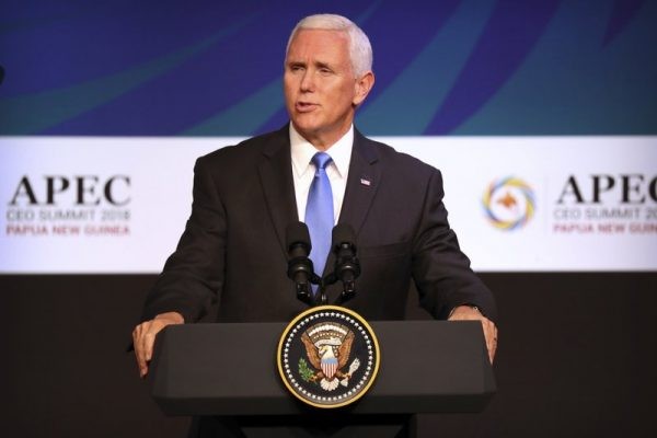 Ông Mike Pence công khai chỉ trích Trung Quốc trong một loạt vấn đề trong quan hệ thương mại hai nước và các vấn đề quốc tế