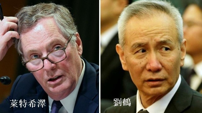 Ông Lưu Hạc (phải) sẽ phải đương đầu với ông Robert Lighthizer (trái) và 4 quan chức cao cấp khác của Nhà Trắng tại bàn đàm phán lần này.