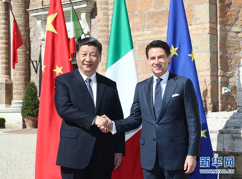 Ông Tập Cận Bình và Thủ tướng Italy Giuseppe Conte.