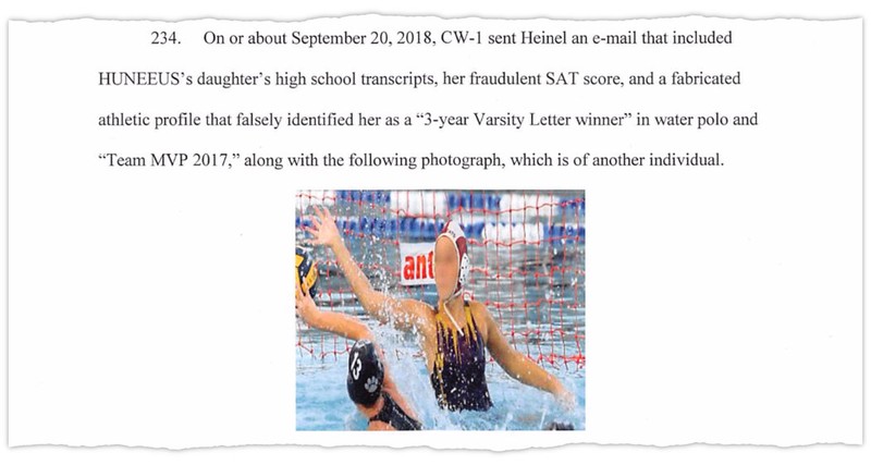 Một trường hợp học sinh được thay mặt vào ảnh chụp nữ vận động viên khác để được tuyển sinh - tài liệu của viện công tố tại tòa án