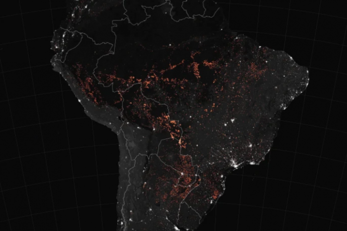 Cháy rừng Amazon, nhìn từ vũ trụ