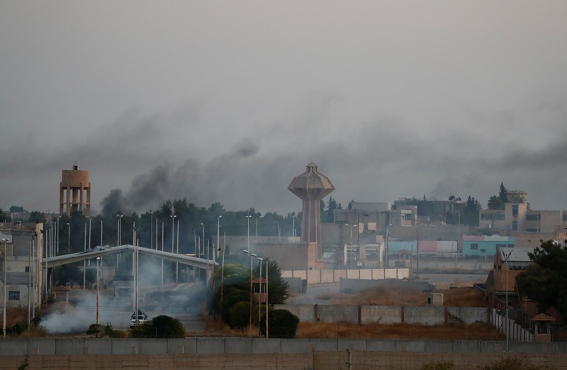 Một thành phố ở Bắc Syria bị máy bay của quân đội Thổ Nhĩ Kỳ oanh tạc