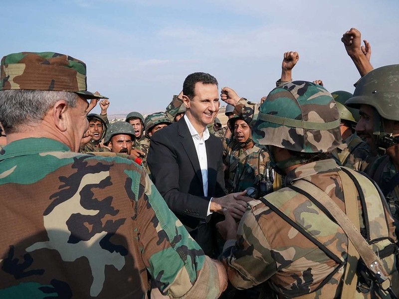 Tổng thống Syria thăm Sư đoàn Những con Hổ của quân đội Syria ở mặt trận Bắc Syria