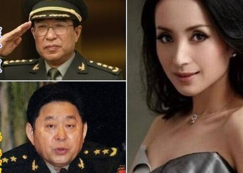 "Quân trung yêu cơ" Thang Sán và 2 người tình Phó chủ tịch Quân ủy Từ Tài Hậu (trên) và Phó Chủ nhiệm Tổng bộ Hậu cần Cốc Tuấn Sơn (dưới).