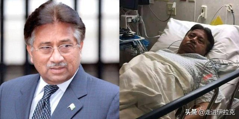 Ông Musharraf khi còn là Tổng thống Pakistan và hiện đang trên giường bệnh ở Dubai.
