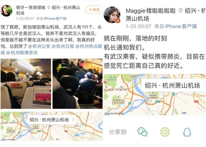 Một số ý kiến than phiền của hành khách Chiết Giang đi trên chuyến bay TR118 đăng trên mạng xã hội (Ảnh: Đông Phương) Một số ý kiến than phiền của hành khách Chiết Giang đi trên chuyến bay TR118 đăng trên mạng xã hội (Ảnh: Đông Phương)