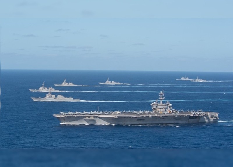 Cụm tác chiến tàu sân bay hạt nhân USS Theodore Roosevelt (CVN-71) đã vào Tây Thái Bình Dương (Ảnh: Đông Phương)